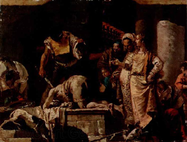 Giovanni Battista Tiepolo Die Enthauptung Johannes des Taufers Norge oil painting art
